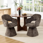 S&ouml;&ouml;gitoa toolid, komplekt 2, &scaron;enillist p&ouml;&ouml;rlevad k&ouml;&ouml;gitoolid k&auml;etoega, retro polsterdatud toolid, s&ouml;&ouml;gitool s&ouml;&ouml;gituppa/k&ouml;&ouml;ki/s&ouml;&ouml;gituppa/lounge'ile, elutuppa, pruunid