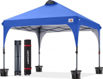 ABCCANOPY Gazebo Veekindel Pop-Up aed Gazebo Festival P&auml;ikesekaitse v&auml;ljas varikatus Super kompaktne varikatus koos rulli kandekoti boonusega 4 x kaalukotid, 4 x k&ouml;ied 4 x panused