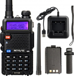 Retevis RT 5R raadio Dual Band UHF/VHF 1400 mAh (must)