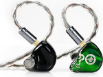 HiFiGo IEMs Juzear x Z Review Defiant In-Ear Monitor, 1DD + 3BA h&uuml;briidjuhtimisega k&otilde;rvaklapid, HiFi k&otilde;rvaklapid, m&auml;nguk&otilde;rvaklapid 3,5/4,4 mm eemaldatava kaabliga muusikutele, audiofiilidele m&auml;ngijatele - roheline