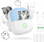 mafiti Mini Printer, Portable Mini Printer, Mini Photo Printer, Wireless Pocket Printer, Thermal Printer, Smartphone, Bluetooth Printer, Sticker Printer, for iOS and Android, Ideal for Study, Photos,