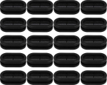Yibuy 20 x kaablijuhtmestik kummist ovaalne suletud pime pimendavad tihendid 12x26mm