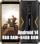 Ulefone Armor X12 Pro v&auml;litingimustes kasutatavad mobiiltelefonid ilma lepinguta, MTK G36 8GB + 64GB v&auml;litingimustes kasutatav nutitelefon Android 14, 13MP + 8MP, 5,45-tolline HD+, 4860 mAh aku, IP68 mobiiltelefon ilma lepinguta, Dual