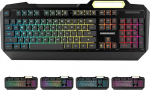 Lumsburry RGB LED taustavalgustusega m&auml;nguklaviatuur Anti-Ghosting, Light Keys Multimedia Control, USB juhtmega veekindel metallklaviatuur PC m&auml;ngudele kontorile (Cool Black)