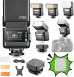 Godox iT32 TTL kaamera v&auml;lk Fuji jaoks koos juhtmevaba X5-F juhtmevaba p&auml;&auml;stikuga, 2.4G HSS 1/8000s v&auml;lk, &uuml;hildub X100VI X-E5 XT5 X100V XS20 XS10 XT30II X100VI XM5 GFX50S GFX50R X-T4 X-T3 GFX10000RF