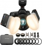 Godox MF12-DK1 Dental Flash System f&uuml;r Sony, Makro Blitzger&auml;t Set mit XProIIS+ TTL Funk-Trigger, 12W GN16.1, 0.01-1.7s Recyclingzeit, 500 Blitze, inkl. Dental-Diffusor & Montage-Adapterring