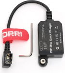 D-Tap to USB-C PD 3.0 100W kahesuunaline laadimisadapter Kiirlaadija V-Mount Gold Mount akule, Sony A7Siii FX3, nutitelefoni, s&uuml;learvuti kaamerale