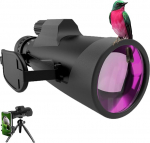 Monocular 10-30x Zoom Monocular ED Lens, 50 mm Eyepiece BAK4 HD IPX7 Monocular Binoculars with Smartphone Adapter and Tripod for Concerts, Football Games (Large Telescope)