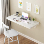 Wei&szlig;er Wandschreibtisch, Klapptisch, Computer-Arbeitsplatz, schwebender K&uuml;chen-Esstisch, platzsparend, f&uuml;r Zuhause, B&uuml;ro, Schlafzimmer, h&auml;ngender Klapptisch, Breite 30/40 cm