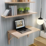 Faltbarer Esstisch zur Wandmontage, Massivholz, platzsparender Computertisch, kompakter Klapptisch f&uuml;r kleine R&auml;ume, 100 x 50 cm, Klapptisch f&uuml;r Zuhause, B&uuml;ro und Esszimmer