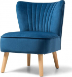 LUARANE Armless Velvet Accent Chair, kaasaegne vaba aja veetmise tool kumera seljatoega, paks vahupadi, puidust jalad, v&auml;ike polsterdatud Wing Back diivanitool magamistuppa