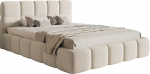 Selsey polsterdatud voodi 160 x 200 cm Boucle kangas rebenemiskindel pilvine helebeež