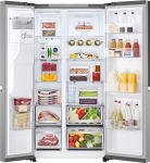 LG GSJE81PYBD Side-by-Side-k&uuml;lmik, 628 l, j&auml;&auml;, purustatud j&auml;&auml; ja vee dosaator, UVnano, LINEARCooling, DoorCooling+, Total NoFrost, veepaak, Wi-Fi, Smart Inverter, must [energiaklass D]