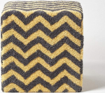 Homescapes Modern Design Pouffe Footstool Chevron Herringbone Woven