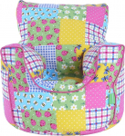 Baumwolle Patchwork Beanbag-Sessel mit Bohnen Kind/Teen suurus