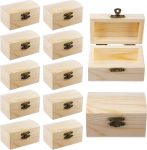 12 mini puidust aardekirstu komplekt Vintage stiilis v&auml;ike kaelakee hoiukarp 9x5.5x5cm