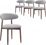 COLAMY s&ouml;&ouml;gitoa toolid, komplekt 4, polsterdatud s&ouml;&ouml;gitoa toolid seljatoega, kaasaegsed k&ouml;&ouml;gitoolid polsterdatud, kangast s&ouml;&ouml;gitoolid seljaga ja puidust jalgadega s&ouml;&ouml;gitoa, k&ouml;&ouml;gi jaoks