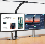 KableRika laualamp LED Dimmable, 24 W 80 cm Ultra Bright Double Head Desk Lamp Clampable, 1200 lm Eye Protection Office laualamp p&ouml;&ouml;rleva varrega, Monitor Lamp, Daylight Lamp, Auto Dimming