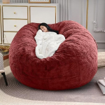 LCYFBE Bean Bag Chair Cover (Cover Only Cover, No Filler), Soft Fluffy PV Velvet, Washable, Lazy Diivan Duvet Cover, Living Room, Bedroom, Outdoor Furniture (#5.4 ft (135 x 65 cm))