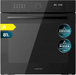 Cecotec Bolero Hexa AF316000 Multifunktsionaalne sisseehitatud ahju 60 cm klaasist must A 3400 W, 81 L mahutavus, 11 funktsiooni koos Airfryer Master, Pizza Master, Steam Asisst, Steam EasyClean, 3D k&uuml;psetamine, sulatamine