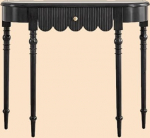 Konsoollaud Sahtlitega diivanilaud Sissep&auml;&auml;sulaud T&auml;ispuidust kohvilaud Aktsent Foyeri laud Dekoratiivne koridorilaud elutuppa r&otilde;dule (must)