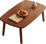 Klappbarer Couchtisch aus Holz mit ger&auml;umiger Tischplatte und multifunktionalen S-Beinen 80 x 55 x 44 cm, stilvolles und praktisches Design