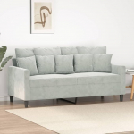 2-kohaline diivan Kahekohaline diivan Diivan Lounge diivan Polsterdatud diivan Relax diivan K&uuml;lalissohv Diivan Leinasohv diivan elutuppa K&uuml;lalistetuppa Magamistuba Helehall 140 cm Velvet