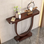 Schmaler Konsolentisch aus Massivholz f&uuml;r Eingangsbereich, Wohnzimmer, Flur - Stilvoller Sofatisch und Wohndekor (39,4 x 9,1 x 33,5 Zoll) - Vielseitiger Altar- und Beistelltisch