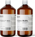 hd-line 1000 ml gl&uuml;tserool E422 + 1000 ml prop&uuml;leengl&uuml;kool E1520, t&auml;iuslik DIY, farmatseutiline puhtus, toiduaineklass, tooraine VG + PG, puhas, vegan, Ph. Eur/USP.