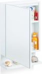 Relaxdays, 1 Door Bathroom Mirror Cabinet Socket White H x W x D 55 x 35 x 12 cm Steel
