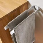 Designfabrik Hamburg Double Towel Rail 42 cm Double Towel Rail Vannitoa ja k&ouml;&ouml;gi seinar&auml;tikuhoidja r&auml;tikuhoidjale Silver Modern Design