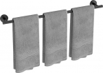 USHOWER Matte Black Bath Towel Rail 30-tolline r&auml;tikukangas vannitoa jaoks, mis on paigaldatud seinale SUS304 roostevabast terasest r&auml;tikukang (kogupikkus 32")