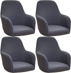 Stretch Stuhlhussen-Bez&uuml;ge Stuhlbezug Mit Armlehne 2/4/6er Set Esszimmerstuhlbezug Hochlehner Stuhlbezug Schonbezug Stuhl Abdeckung Schonbezug F&uuml;r Esszimmer, B&uuml;ro Schutzh&uuml;lle