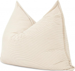 bananair - XXL Bean Bag valmistatud Corduroy kangast lastele ja t&auml;iskasvanutele, pehme ja mugav, masinpestav kate - Bean Bag koos t&auml;idisega, hiiglaslik Bean Bag, Puff, p&otilde;randale diivan (180 x 140 cm, Off).