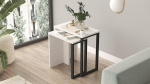Hanah Home Elegantne valge pesa (2 tk), 100% melamiiniga kaetud puitlaastplaat, metalljalad, m&otilde;&otilde;tmed: 51 x 52,8 x 29,5 ja 44,5 x 47,8 x 24,5 cm, stiilne ja funktsionaalne kaasaegsetesse ruumidesse.