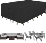 Easy-Going ristk&uuml;likukujuline terrassim&ouml;&ouml;bli kate Veekindel s&ouml;&ouml;gilaua toolikate UV-kaitsega v&auml;lism&ouml;&ouml;bli kate 108 "L x 84 "W x 28 "H, must