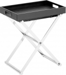 JOOP! Homeline k&uuml;ljelaud kokkuklapitav koos kandikuga L must kroomitud