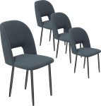S&ouml;&ouml;gitoolid 4 s&ouml;&ouml;gitooli komplekt Pehmendusega istme laius 46cm metallist jalad Corduroy kangas koormus 136kg elutuppa magamistuba uuring hall