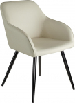 tectake 800846 S&ouml;&ouml;gitool k&auml;etoega, polsterdatud kangast iste, elutuppa, s&ouml;&ouml;gituppa, k&ouml;&ouml;ki, kontorisse, mustad metalljalad (kreemikas, nr 404764)