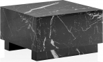 FineBuy Monobloc kohvilaud, 60 x 60 x 35 cm, k&otilde;rgl&auml;ikega, marmori v&auml;limusega, elutoa laud, kuubikujuline disain, diivanilaud, Lounge kohvilaud, kuubikujuline kuju