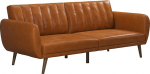 Novogratz Brittany Faux Leather Sofa Bed Camel Brown