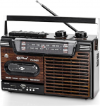 Boombox kaasaskantav kassetim&auml;ngija, kaasaskantav retro kassetim&auml;ngija, toetab SD/MMC/USB/kassettide taasesitust, AM/FM/SW ribaradio, HiFi helikvaliteet, sisseehitatud k&otilde;lar (Vintage Brown)