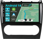 JOYX Android 14 IPS Autoradio Passt f&uuml;r Mercedes-Benz C-klass W203 W209 C180 C200 CL203 C209 (2004-2007) - 4G+64G - Eingebaut DSP/Carplay/Android Auto - Kamera + MIC - 9 Zoll 2 Din - SWC DAB 360-Cam