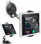 AboveTEK tahvelarvuti ja mobiiltelefoni tugi koos iminapaga - kokkupandav 360&deg; autokinnitus iPadile/nutitelefonile (4-11 tolli), ideaalne seinakinnitus auto tuuleklaasile, koju ja kontorisse (must)