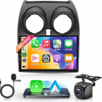 4G + 64G traadita Carplay Android 13 Autoradio 2 DIN Nissan Qashqai J10 2006-2016 9-tolline autoraadio traadita Android auto navigatsiooniga GPS WiFi peeglilink Bluetooth FM/RDS/32 EQ/SWC tagumine vaade