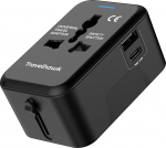 TravelHawk reisiadapter maailmas, pistikupesa adapter, 20W t&uuml;&uuml;p G, t&uuml;&uuml;p A USB-C ja USB, reisipistik, kiirlaadija, universaalne adapter Saksamaale, USA-le, Jaapanile, Inglismaale, Taisse, Itaaliasse, Austraaliasse.