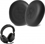 Jabra Evolve2 65 MS/UC Elite 45h juhtmevabade k&otilde;rvaklappidega &uuml;hilduvad asendusk&otilde;rvaklapid, valknahast k&otilde;rvapadjad, m&uuml;raeristavad vahtkuulikud, k&otilde;rvakatted (must)