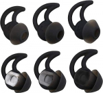 Aiivioll QC30 Silikoonist k&otilde;rvaklapid S M L 3 paari Silikoonist asendusk&otilde;rvaklapid, mis &uuml;hilduvad Bose QuietControl 30 QC20 QC20i QC30 Soundsport Free SIE2 IE2 IE3 traadita k&otilde;rvaklappidega (must)