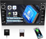 [8-tuumaline] CAMECHO 4+64G Android 13 Carplay/Android autoraadio Opel Antara Vectra Sigum Combo Zafira Astra Corsa, 7-tolline puuteekraan koos GPS WiFi Bluetooth 5.0 FM RDS DSP 32EQ-ga