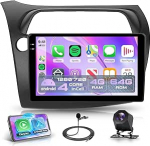 Rimoody 4G+64G Android 15 autoraadio Honda Civic VIII 2006-2011 traadita Carplay Android auto 9-tolline Incell puuteekraaniga raadio koos GPS WiFi peeglilink Bluetooth FM/RDS/EQ/USB/SWC tagantvaate kaameraga
